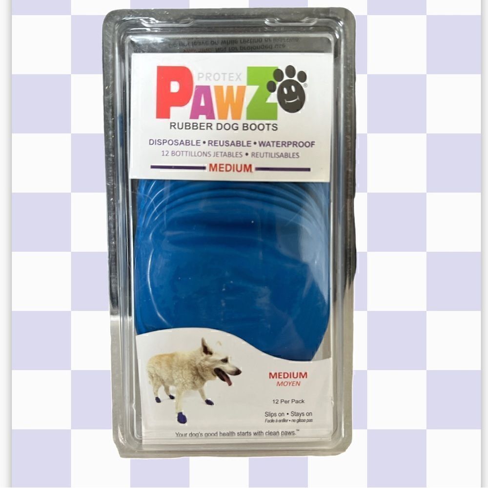 PawZ Rubber Dog Boots NEW in package Dogs Medium size paws 2.5” - 3”